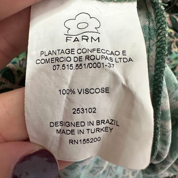 Farm Rio Green Floral Print Honolulu Wide Leg Pant Jumpsuit XS Anthropologie - Picture 6 of 11